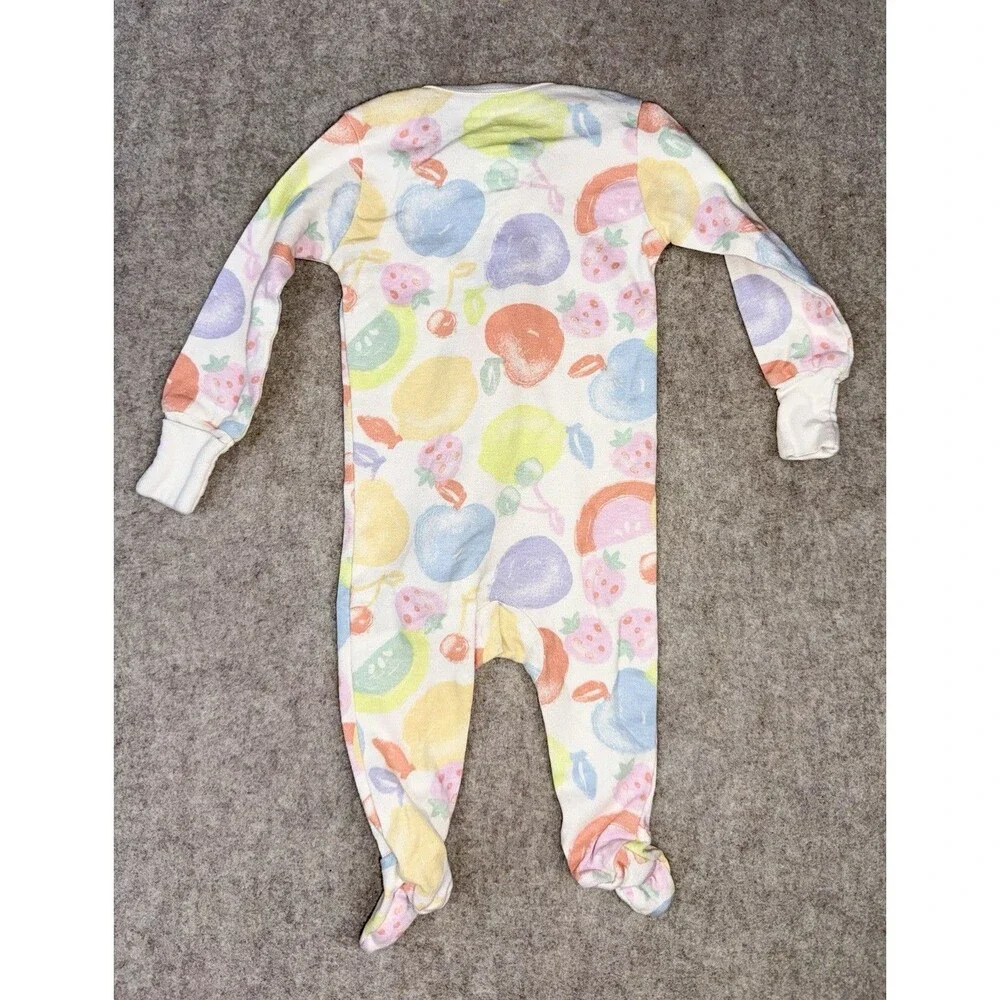 Members Mark Baby Girls 3 Month Sleeper Full Zip Fruit
